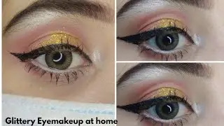 glittery eeyemakeup at home