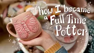 how I became a full time potter | underglaze painting a mug