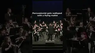 Percussionist gets walloped with a flying mallet #shorts