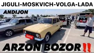 Jiguli moskvich volga lada narxlari 9-iyun Andijon suv takin boldi😱 жигули москвич волга лада нархи😱