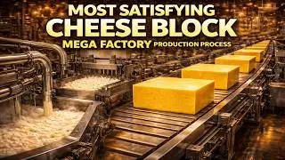 Inside a Cheese Block Mega Factory | From Milk to Perfect Blocks