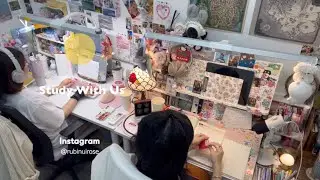 2 Hours Co-Study with Friend | Real Sound, Real Time | Keyboard, Pen & Page Flips