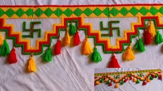 DIY jhalar design/ plastic Canvas design/ net mat ki sundar jhalar design /jhalar kaise bnaya
