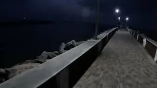 Night Sea walk.. Where is this beach? #vlog #saitechinfo  #quiz