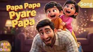 Papa Papa, Pyare Papa | Hindi Balgeet | Hindi Nursery Rhymes | Kids Cartoon #papa #cartoon #hindi