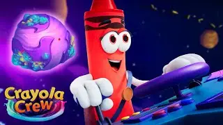 Outer Space Adventure 👽+ MORE | 45 Min of @CrayolaCrewOfficial Fun & Creative Cartoons for Kids