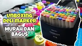 Unboxing DELI MARKER Indonesia - Spidol menggambar paling worth it (PART 1)