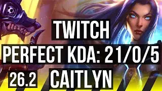 TWITCH & Nautilus vs CAITLYN & Milio (ADC) | Perfect KDA: 21/0/5 | TR Grandmaster | 26.2