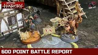 WARCRY BATTLE REPORT - UNTAMED BEASTS v CORVUS CABAL - 600 Point Warbands 4v4 Fighters New Format