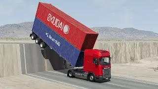 Cars vs Unfinished Road Crashes 100 - BeamNG.drive | BeamNG High Speed