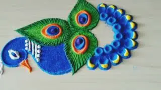 Simple Rangoli for Beginners 🌺🥳🌈// satisfying Rangoli designs #rangoli #art #easyrangoli 
