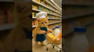 Orange Chef Cat Cooks Cheesy Soup 🧀🐾 #shorts #orangecat