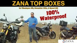 100% Waterproof Zana Top Boxes for New Himalayan 452, Triumph Scrambler 400x & Speed 400.