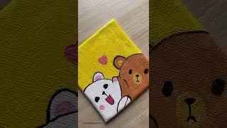 Acrylic painting for beginners | cute painting tutorial #acrylicpaint #cutepainting #canvasart