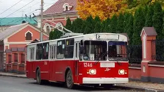поездка на троллейбусе ЗиУ-682Г-016 [Г0М]  1246 город Саратов маршрут 4