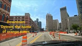 Downtown Improvements: Randolph St. Median; Monroe Blocks Construction Starting; Hudson's Detroit.