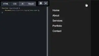 #005 Slide-in Menu Animation with Close Button