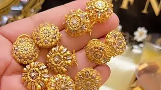Gold tops design || gold tops design for girls || gold tops || gold earrings #jewellery #gold 
