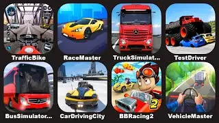 Race Master 3D,Bus Simulator Ultimate,BB Racing 2,Truck Simulator,City Car Driving,Vehicle Masters
