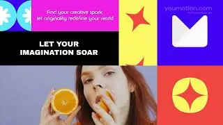 Geometric Multiscreen Opener | Colorful Pop Art Video Template