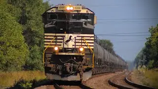 NS 65K FLYS through Byrkit Avenue at MP 431 with faded UP trailing!