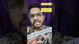 How to write in RTU EXAM? ✅ | how to pass in RTU exam