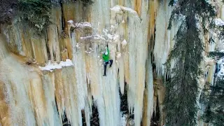 Perry Creek Falls Ice Climbing - Tumbler Ridge, British Columbia