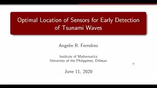 Optimal Location of Sensors for Early Detection of Tsunami Waves