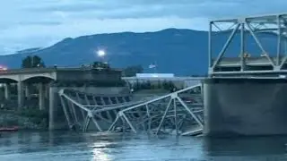 Dramatic bridge collapse near Seattle