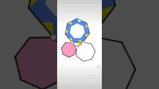 Pythagorean Theorem Illustration with Regular Heptagons