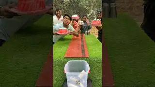 Amazing ball roll and cake win family challenge #shorts #game