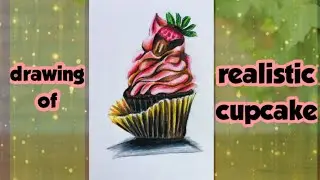 cupcake drawing | oil pastel drawing of cupcake | very easy cupcake drawing