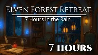 Rainy Elven Treehouse At Night 🌧️ Rain Sounds For Deep Sleep