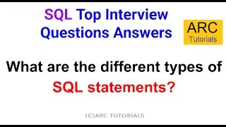 SQL Interview Questions Answers | What Are SQL Statements? (DDL, DML, DCL, TCL) #sql #sqlinterview