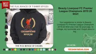 Beauty Liverpool FC Premier League Champions 2019 20 Shirt