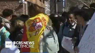 Baltimore high school students walk out of class to protest ICE operations