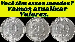 🔥 Vamos atualizar valores da moedas  10 e 20 centavos 1997 e a 50 centavos valores atualizados 2025