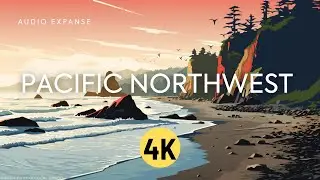 Flying Over the Pacific Northwest 2024 | 1 hr video 4k | Small Emotions Piano