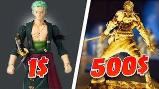 $1 vs $500 anime figures #anime
