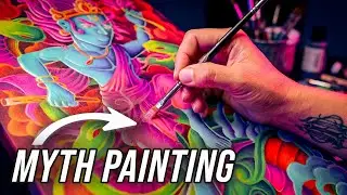 Mythic Snake God | Cinematic Acrylic Timelapse