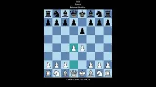 ECO C02 French, Advance Variation  (White perspective)