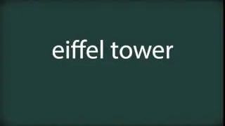 How to pronounce eiffel tower