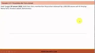 3.18 Perpuluhan dari Tamu Jemaat yang belum Terdaftar (Accurate Accounting Software)