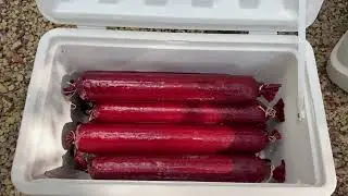 Homemade Summer Sausage:)outdoor cooking with friends|American life mix vlog26