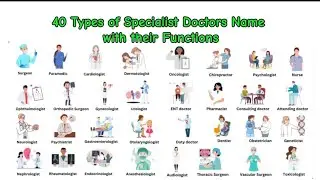 English vocabulary II  40 Types of Specialist Doctors Name   💡💡💡💡💡💡💡