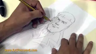 RAGS MORALES, sketching at the Barcelona Comic Con 2012