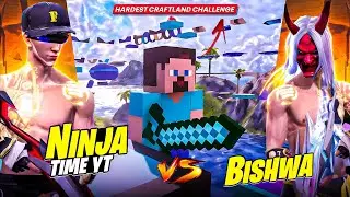 Minecraft🌍⛏️ Parkor 1vs1 Challenge Ninja👿vs Bishwa 😡 Noob #parkour #freefire