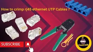 How to Crimp RJ45 Connector on UTP Ethernet Cables||Ethernet UTP Cable ma rj45 clamping kasari garne