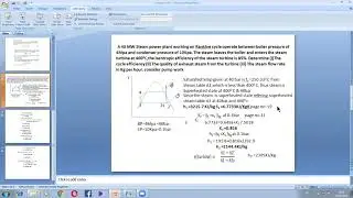 Mollier diagram & Reheat Rankine cycle theory