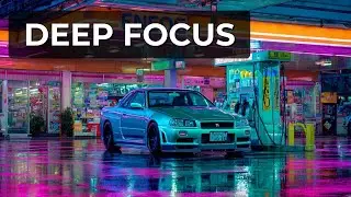 Blue Skyline at Midnight | Synthwave for Coding Sessions